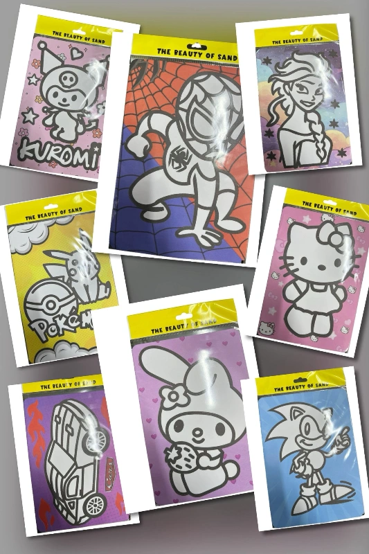 KARAKTERLİ KUM BOYAMA / 24LÜ PAKET